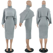 Load image into Gallery viewer, Cable Knit Turtleneck Sweater Dress Set
