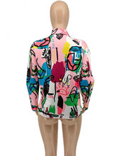 Load image into Gallery viewer, Mona Multicolor Long Sleeve Button Down Blouse
