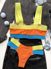 Load image into Gallery viewer, Malinda Neon Patchwork Bikini
