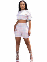 Load image into Gallery viewer, T Shirt Crop Top Short Set
