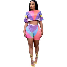 Load image into Gallery viewer, T Shirt Crop Top Short Set
