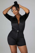 Load image into Gallery viewer, Deep V Neck Bodysuit W/ Shorts
