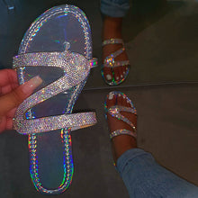 Load image into Gallery viewer, Women Transparent Glitter Slippers
