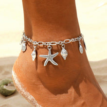 Load image into Gallery viewer, Starfish and Seashell Anklet
