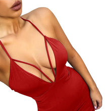 Load image into Gallery viewer, Amanda V Neck Hollow Out Dress
