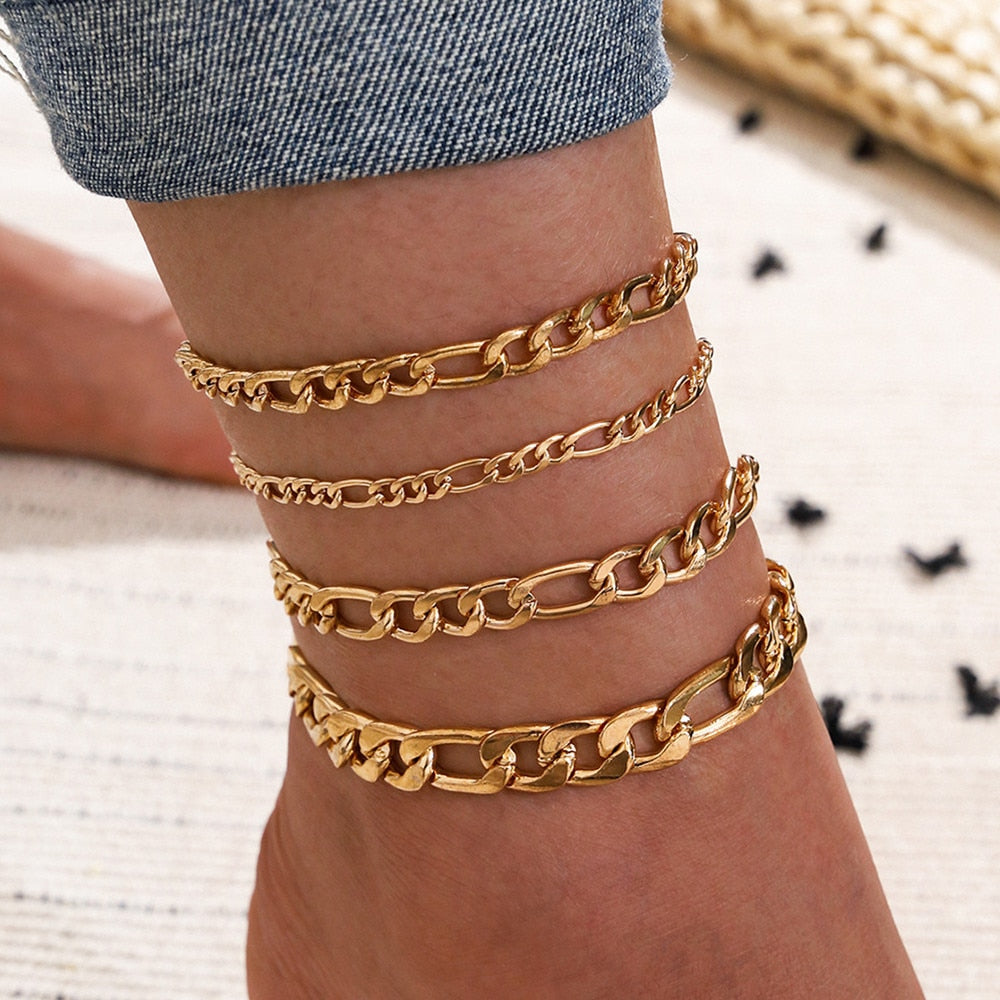 Multilayer Chain Anklets