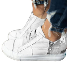 Load image into Gallery viewer, Side Zipper Canvas Sneakers
