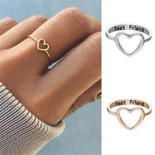 Load image into Gallery viewer, Cutout Heart Best Friend Ring
